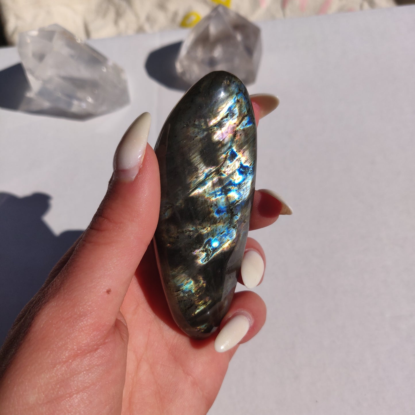 Labradorite Palm Stone (#202)
