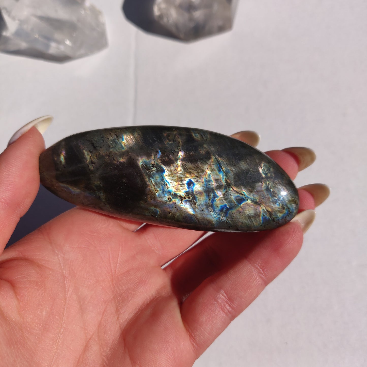 Labradorite Palm Stone (#202)