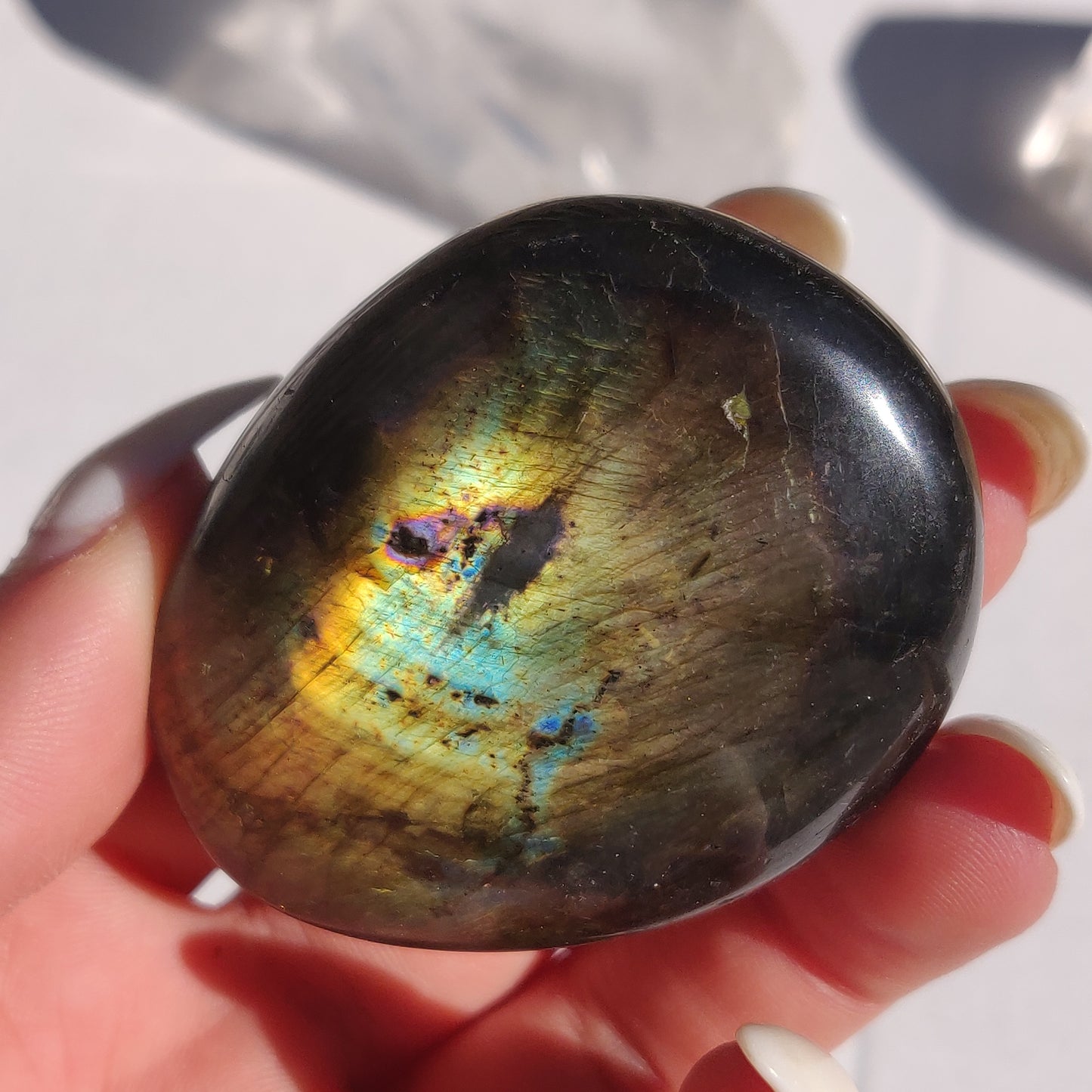 Labradorite Palm Stone (#207)