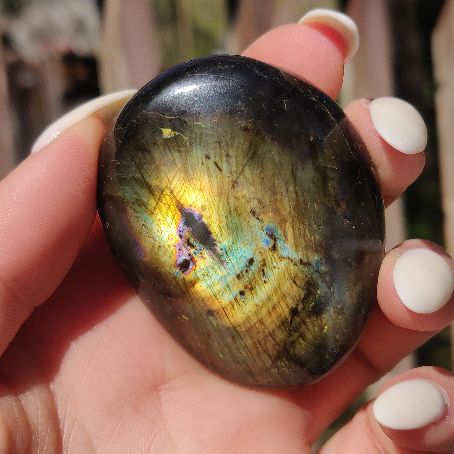 Labradorite Palm Stone (#207)