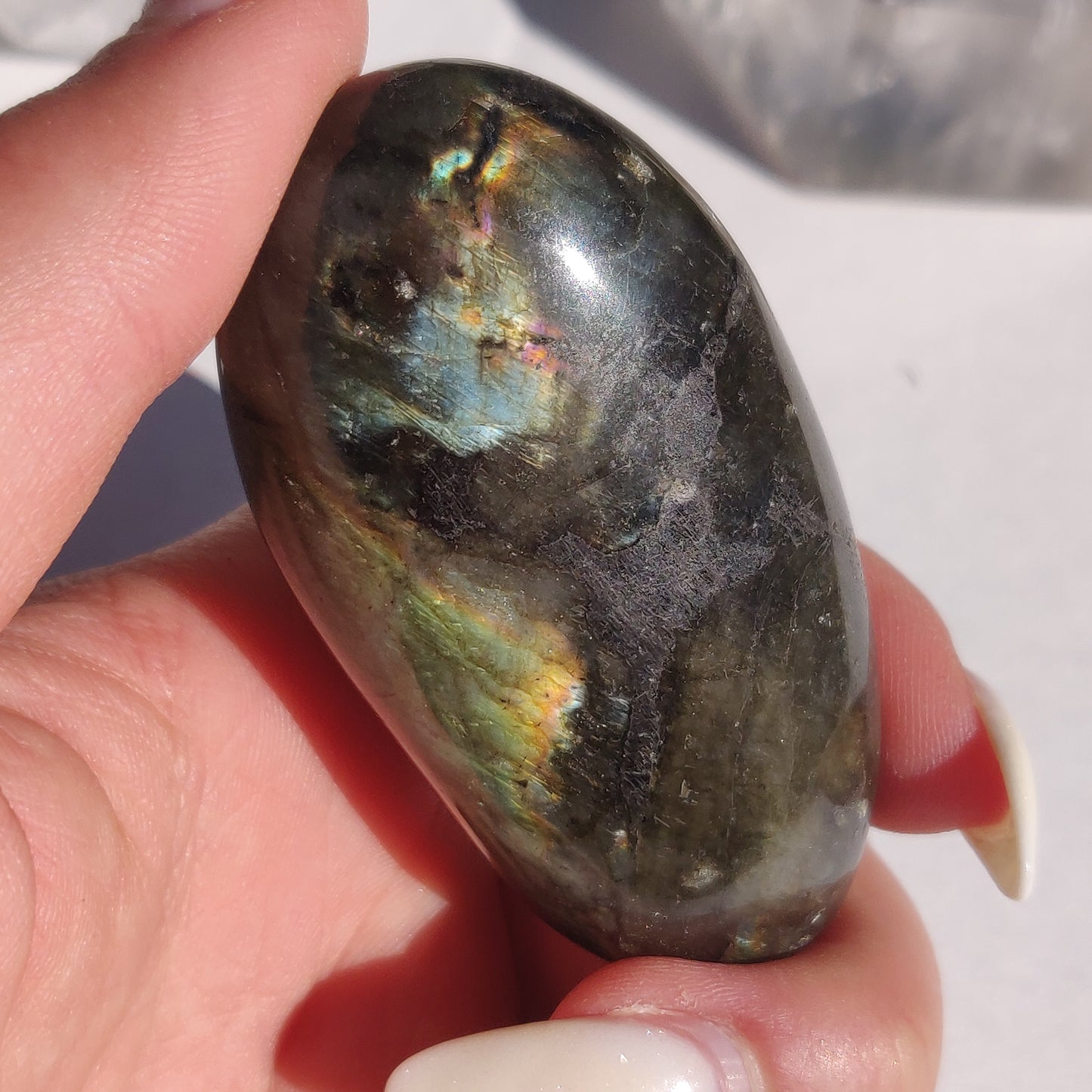 Labradorite Palm Stone (#208)