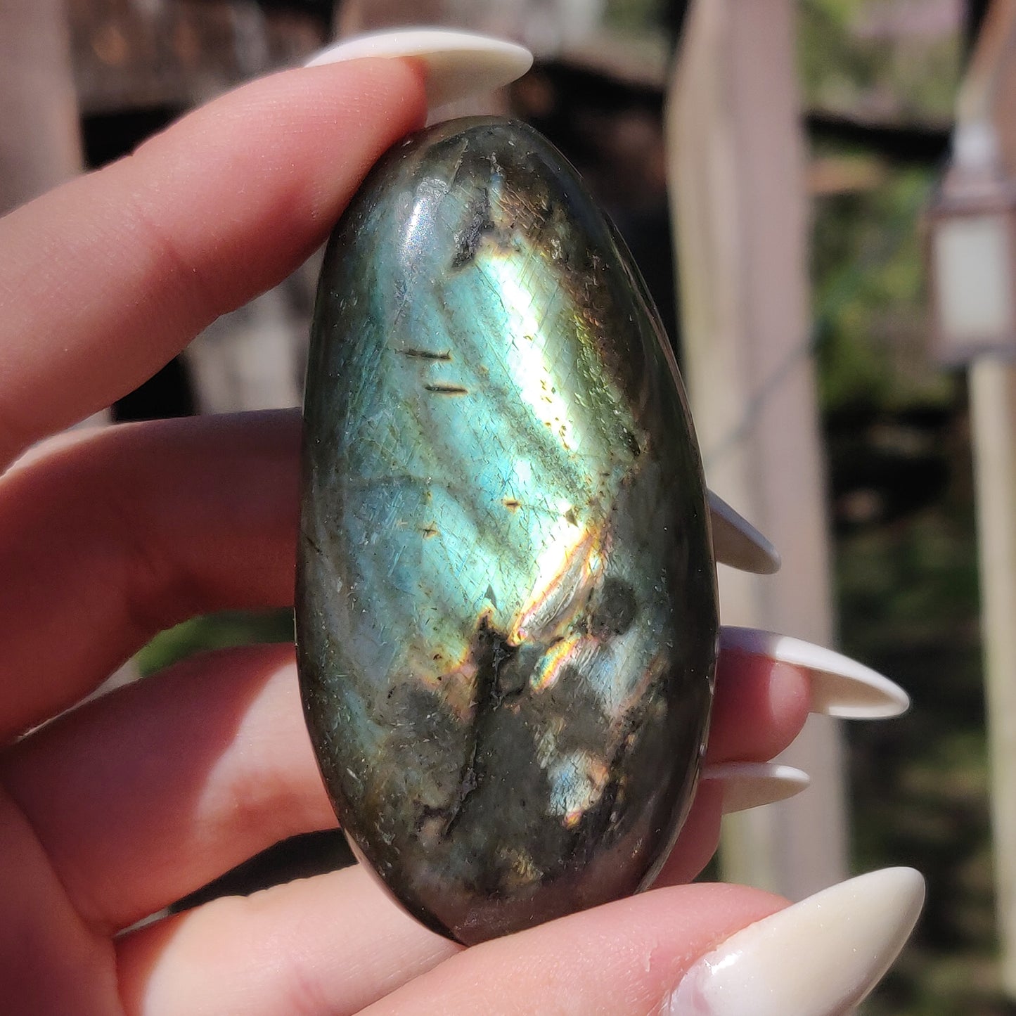 Labradorite Palm Stone (#208)