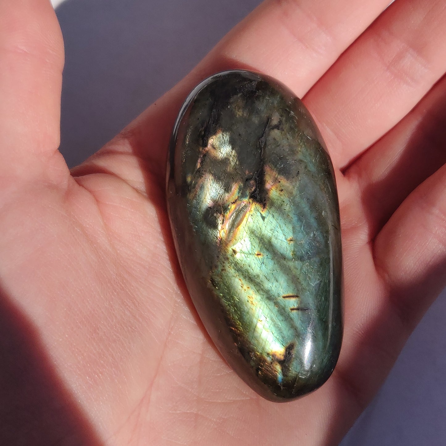 Labradorite Palm Stone (#208)