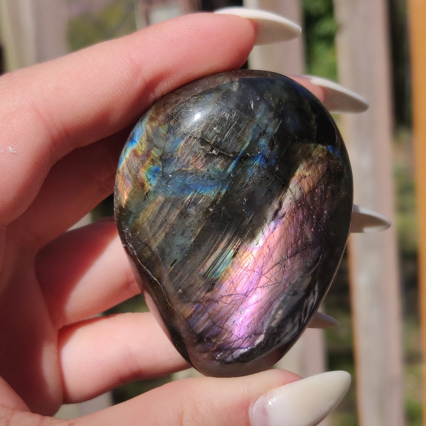 Labradorite Palm Stone (#209)