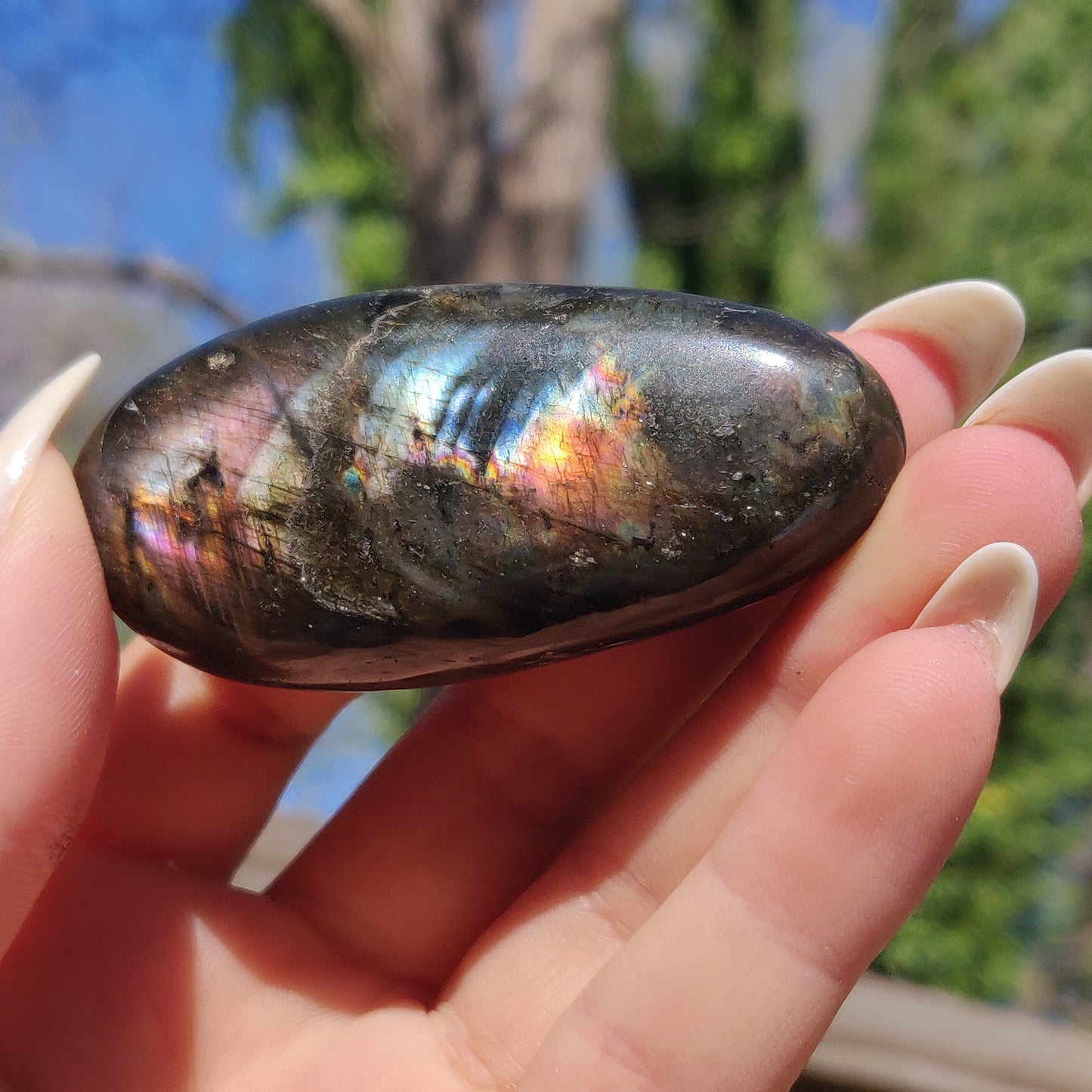 Labradorite Palm Stone (#212)