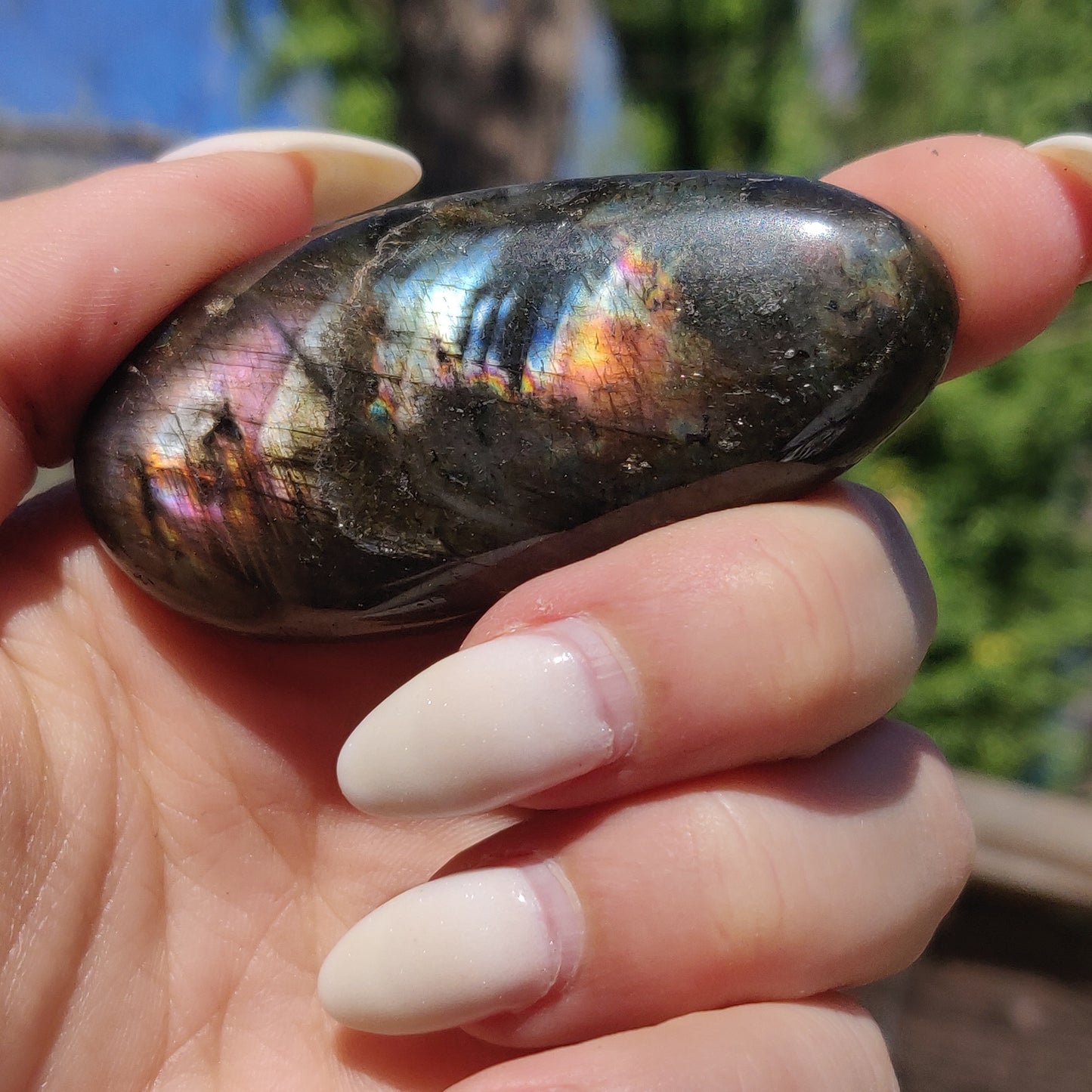 Labradorite Palm Stone (#212)