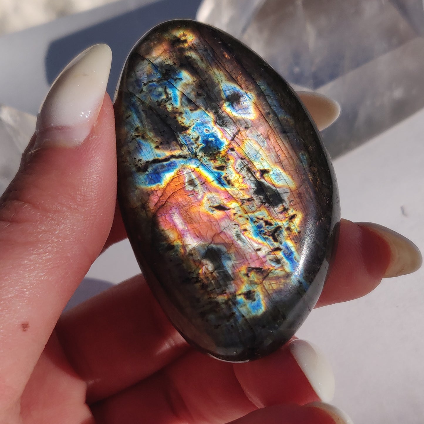 Labradorite Palm Stone (#213)
