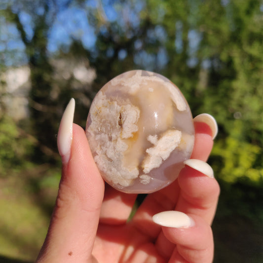 Flower Agate Pocket Stone(#6)