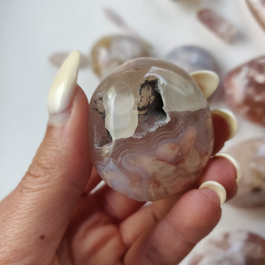 RESERVED for Alex, Flower Agate Pocket Stone (#8)