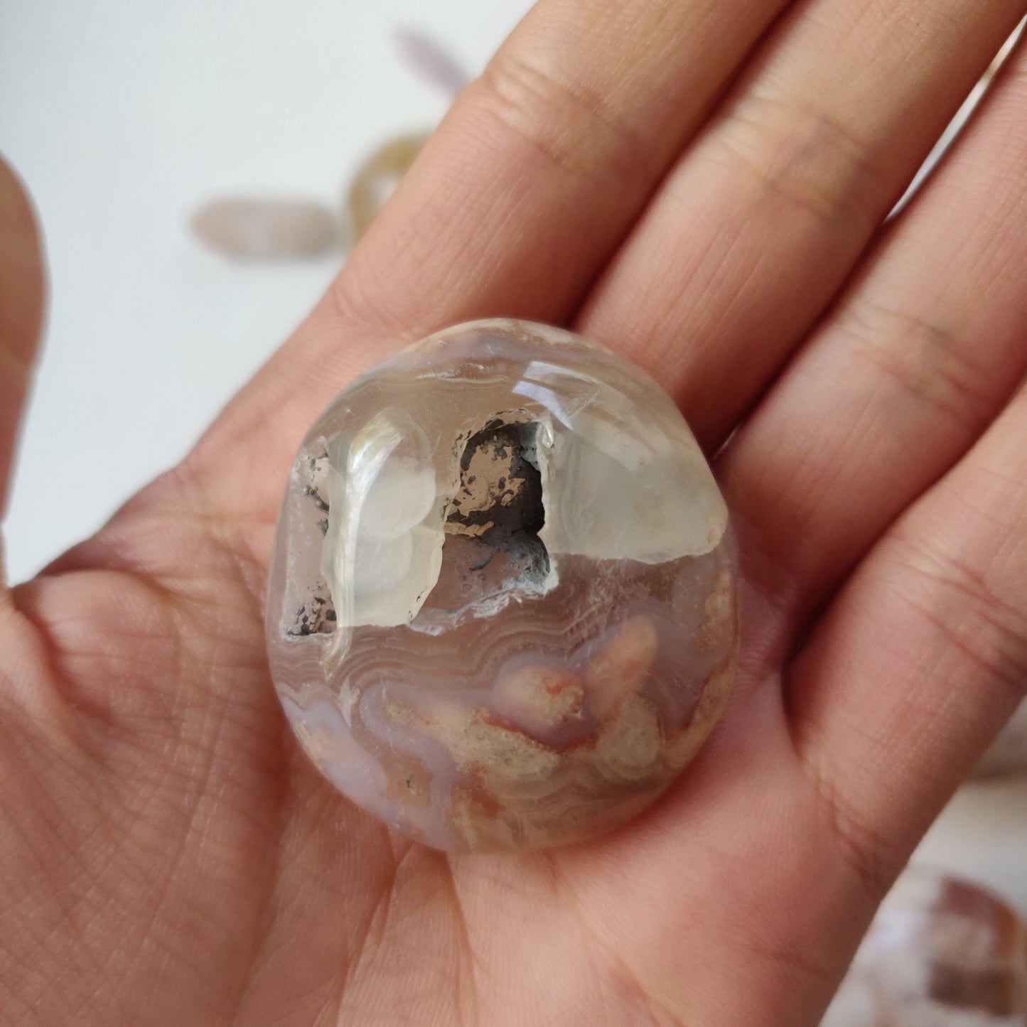 RESERVED for Alex, Flower Agate Pocket Stone (#8)