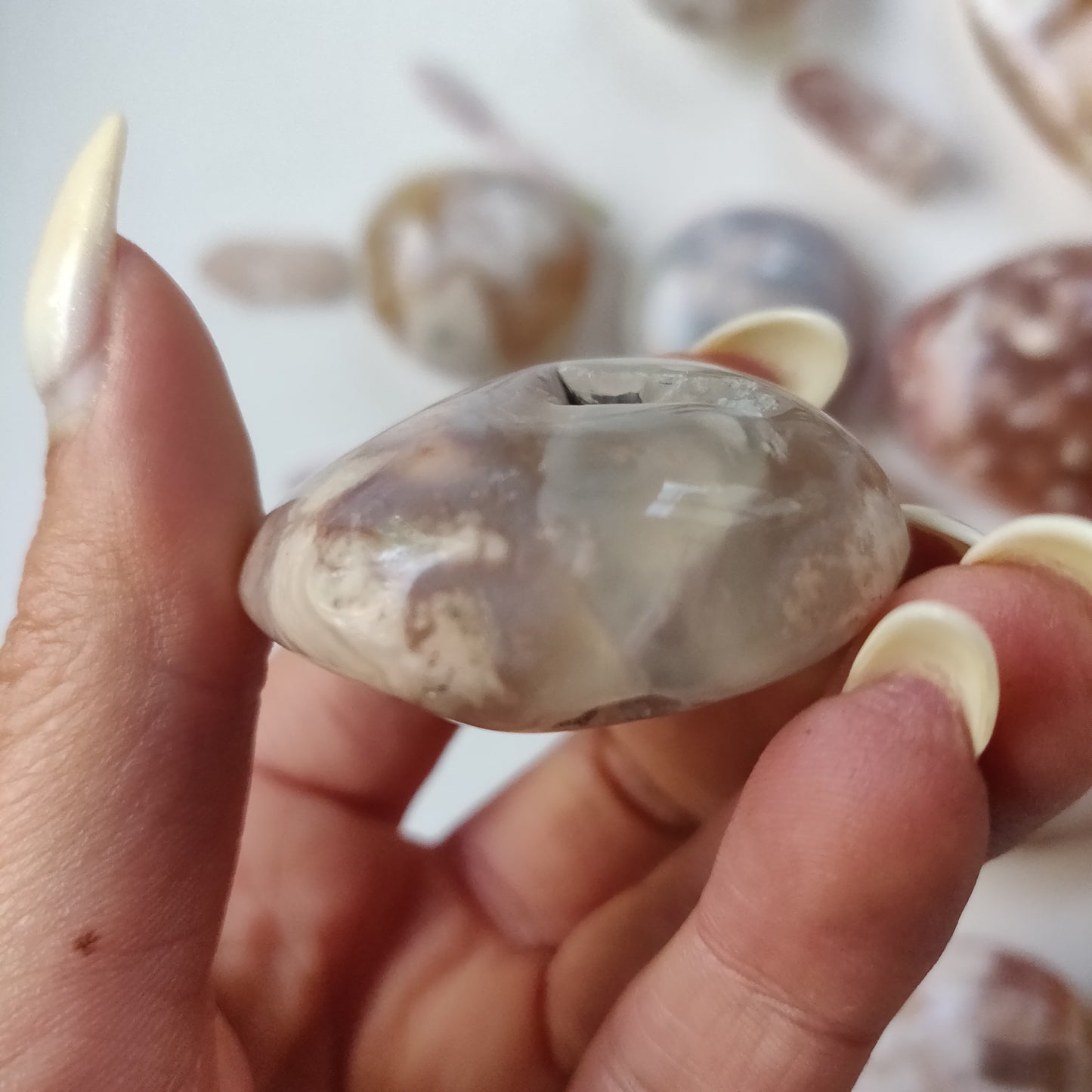 RESERVED for Alex, Flower Agate Pocket Stone (#8)