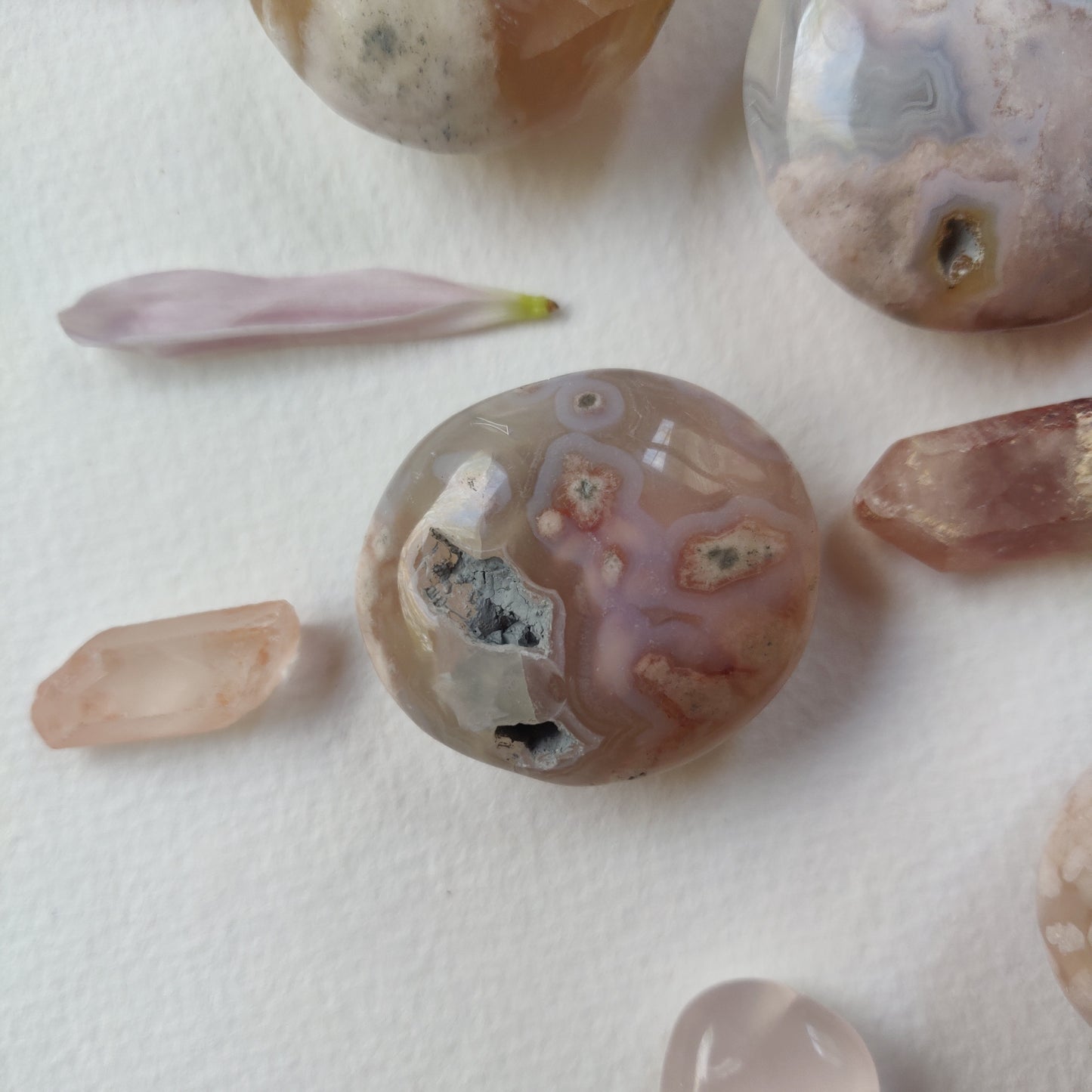 RESERVED for Alex, Flower Agate Pocket Stone (#8)