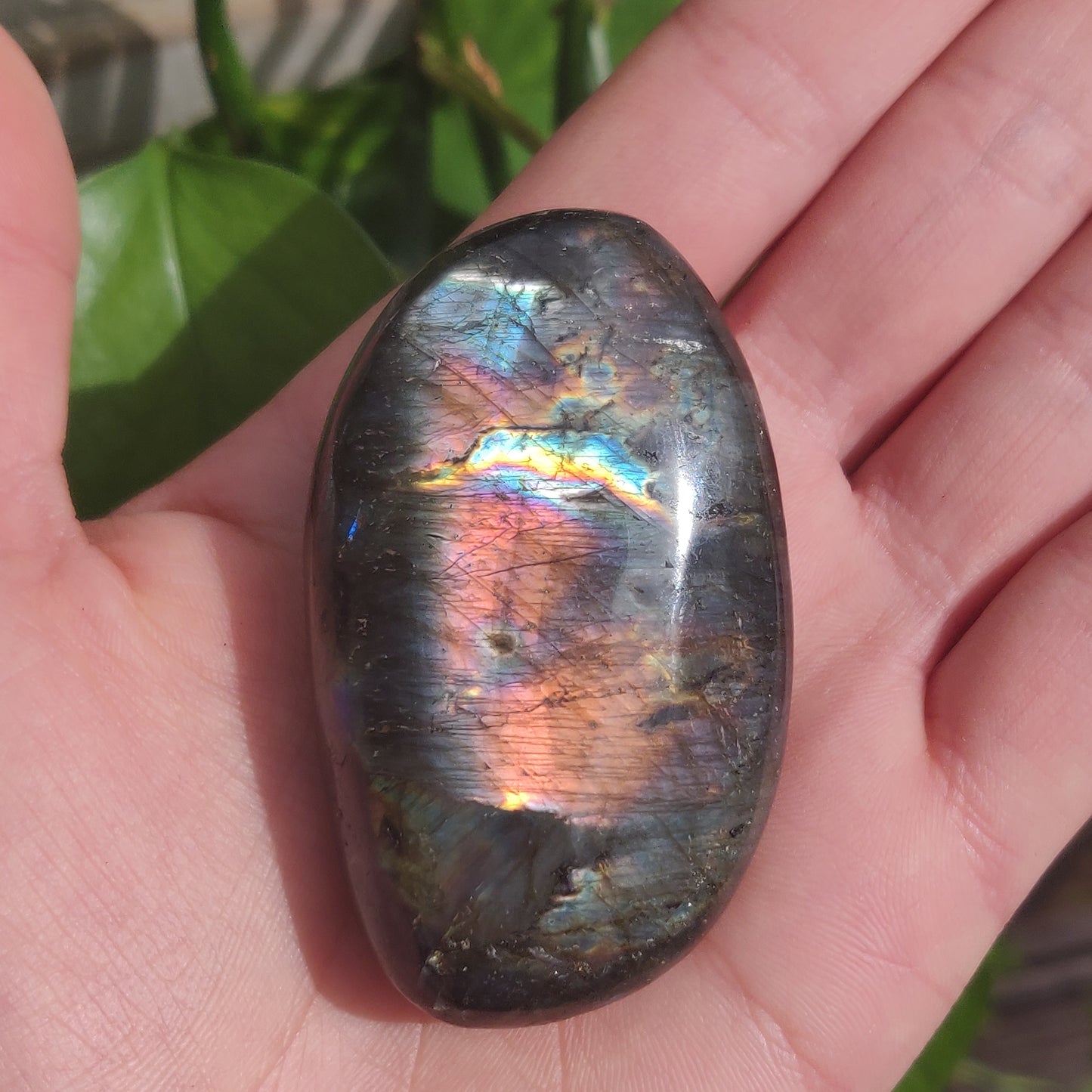 Labradorite Palm Stone (#214)