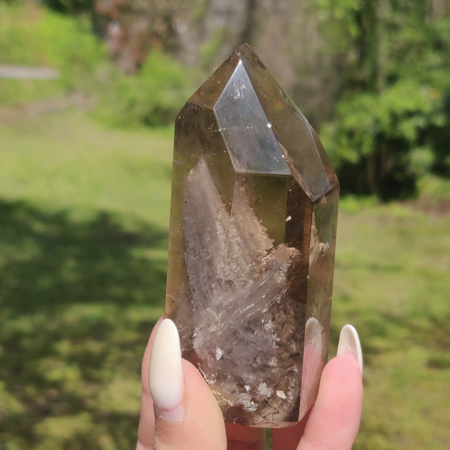 Lodolite Smoky Quartz Point (#1P)