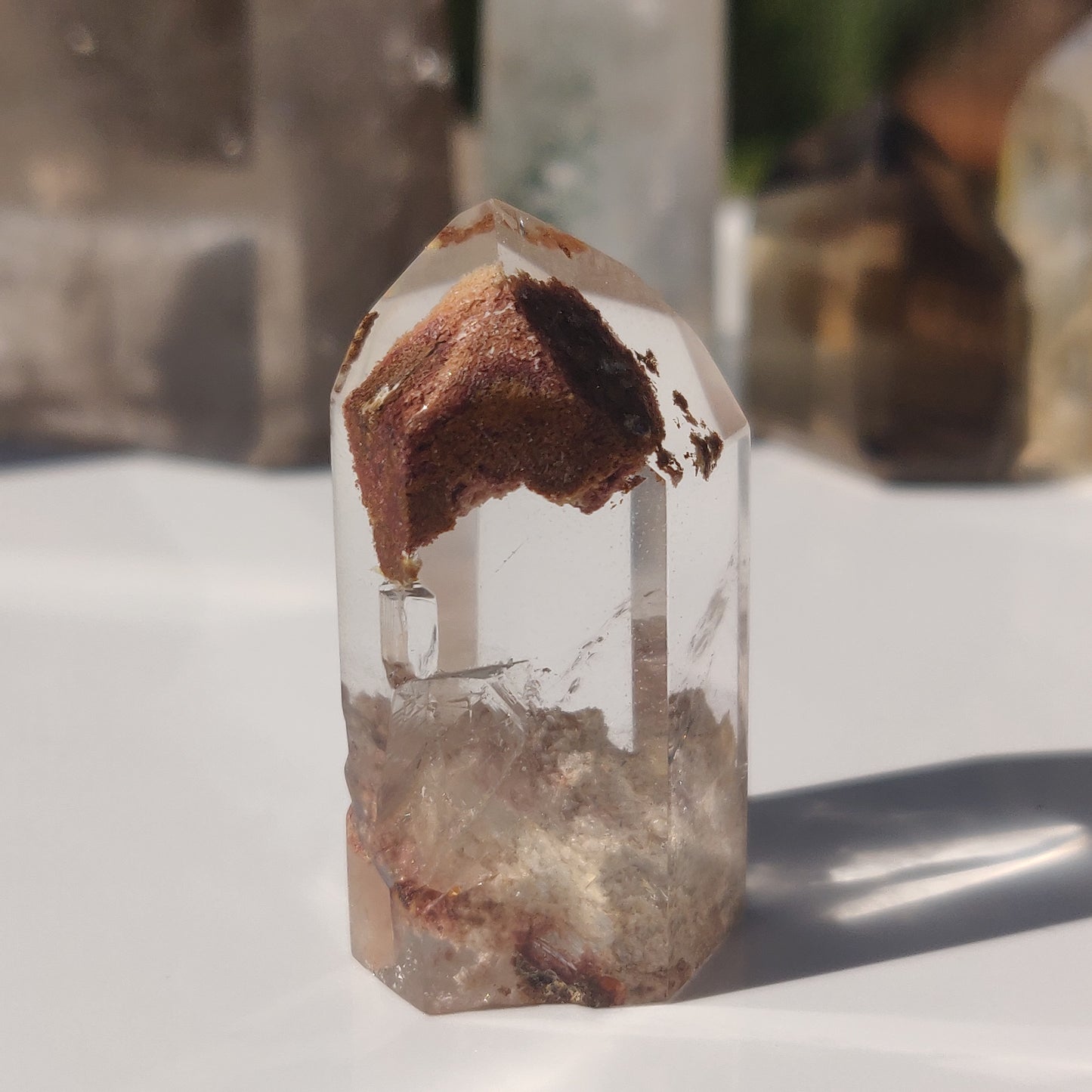 Garden Quartz Point, Lodolite Point (#10P)