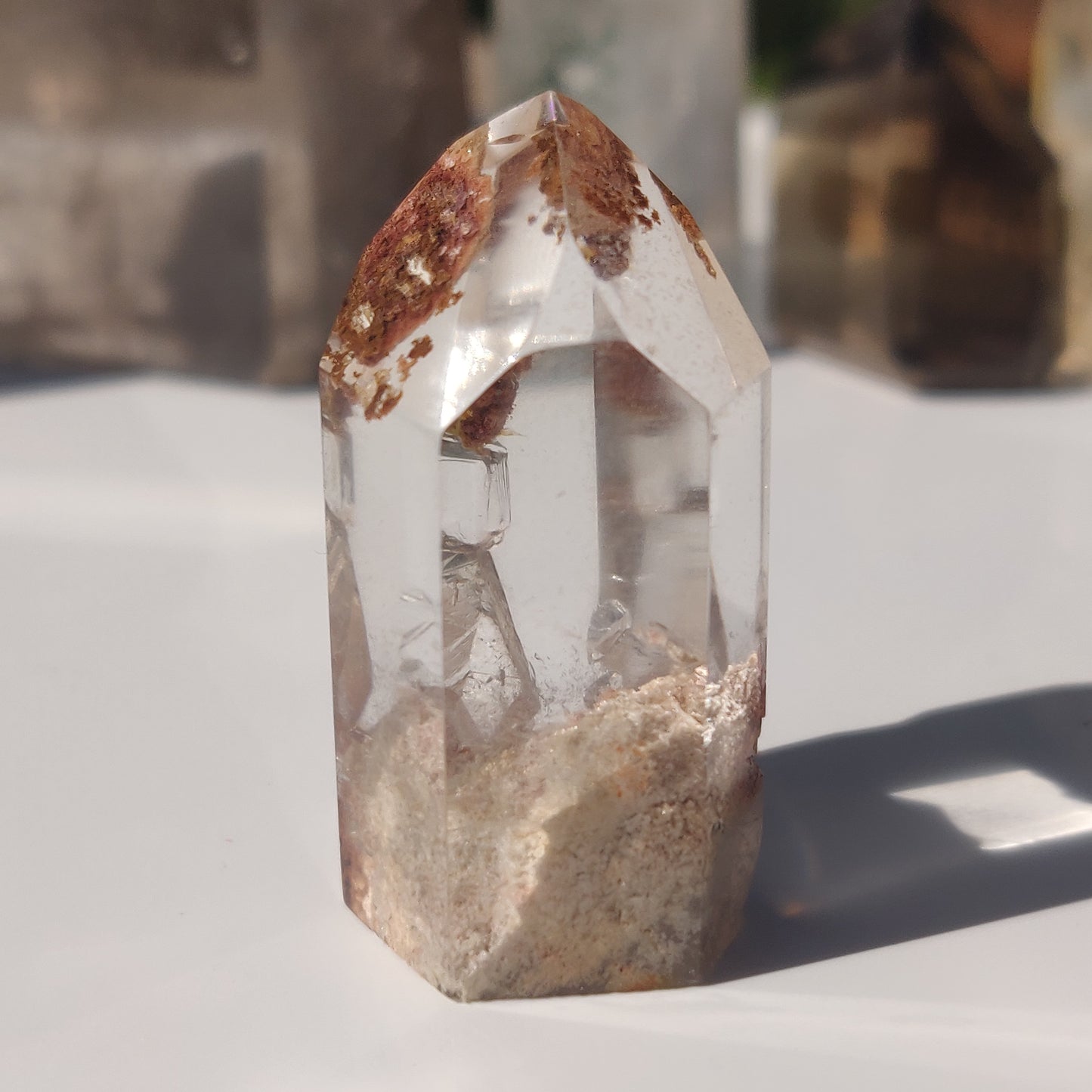 Garden Quartz Point, Lodolite Point (#10P)