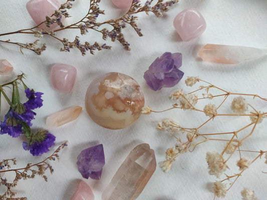 Flower Agate Pocket Stone (#10)