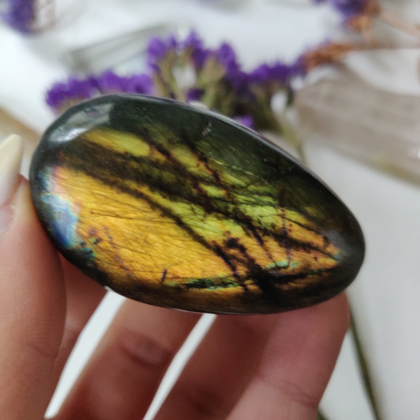 Labradorite Palm Stone (#238) - Simply Affinity