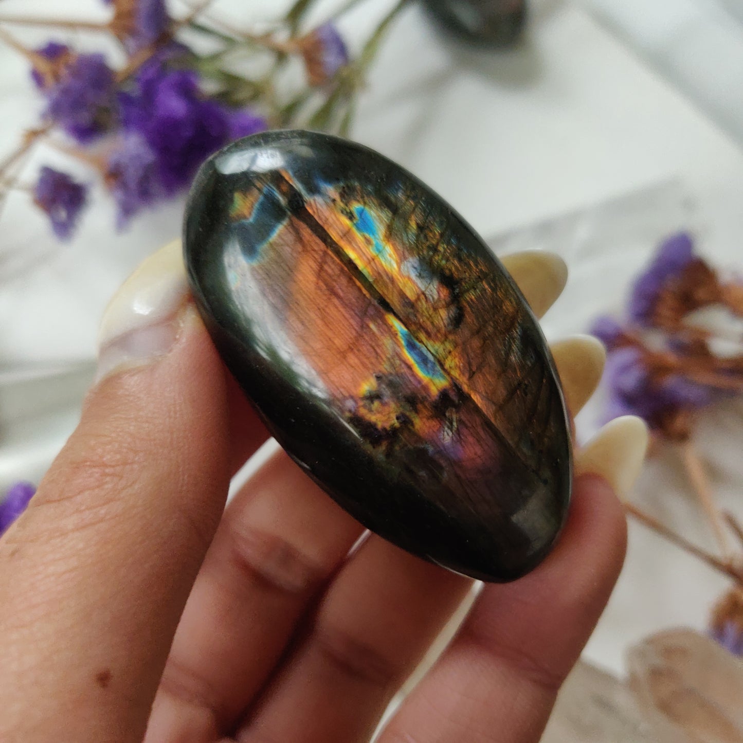 Labradorite Palm Stone (#237) - Simply Affinity