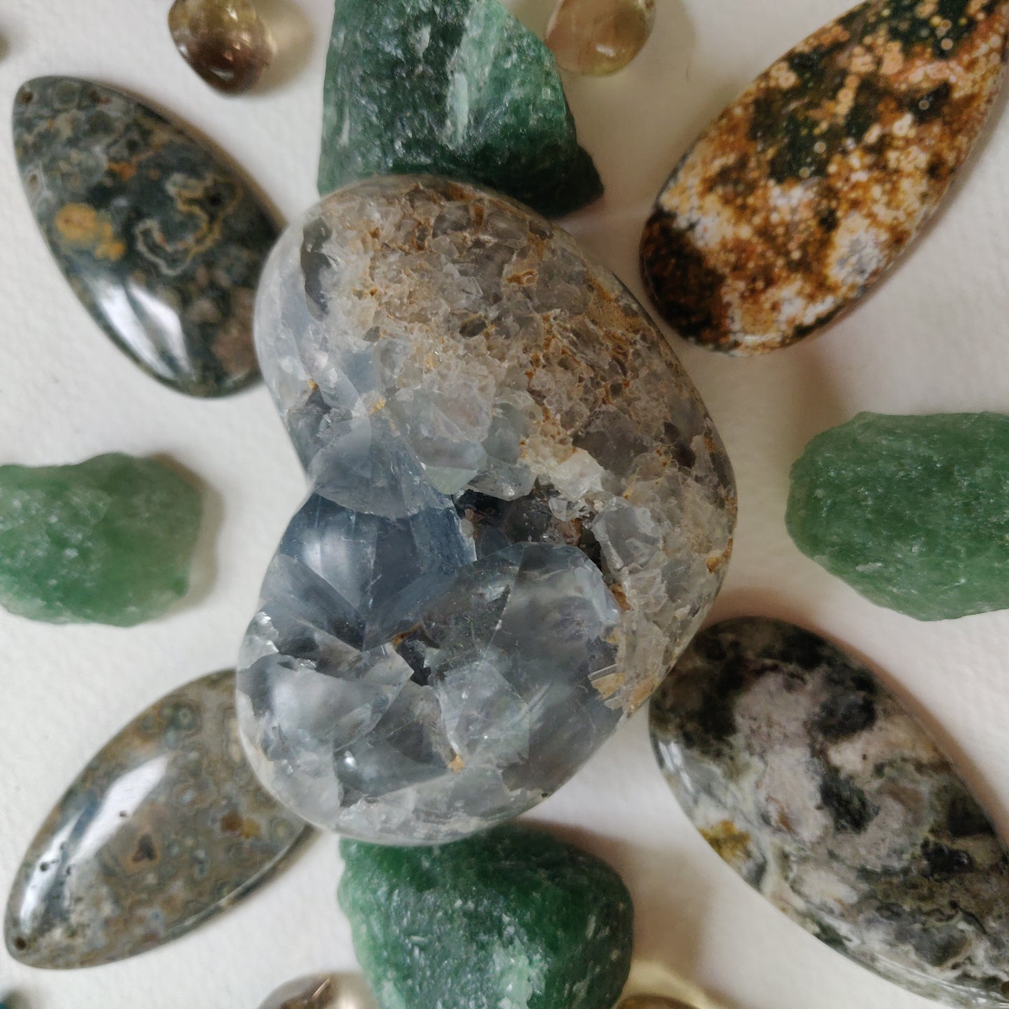 Celestite Geode Heart (#1C)
