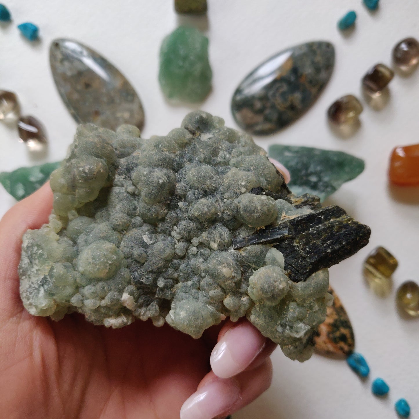 Prehnite Specimen with Epidote (#4)
