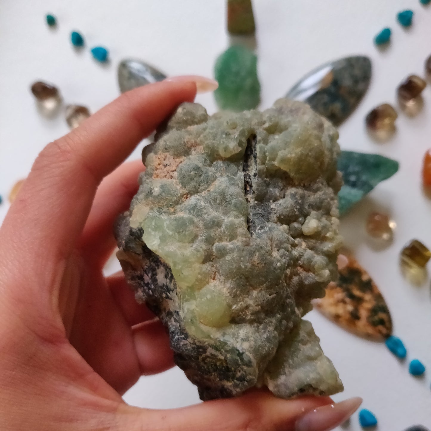 Prehnite Specimen with Epidote (#4)