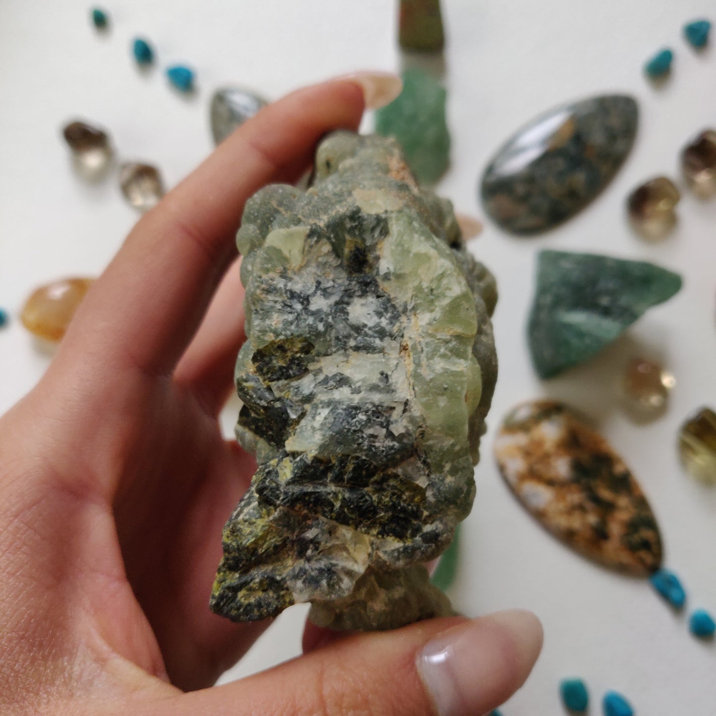 Prehnite Specimen with Epidote (#4)