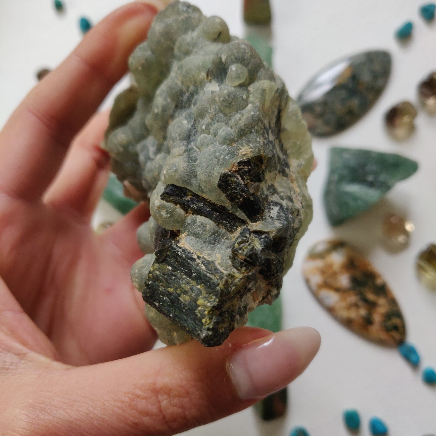 Prehnite Specimen with Epidote (#4)