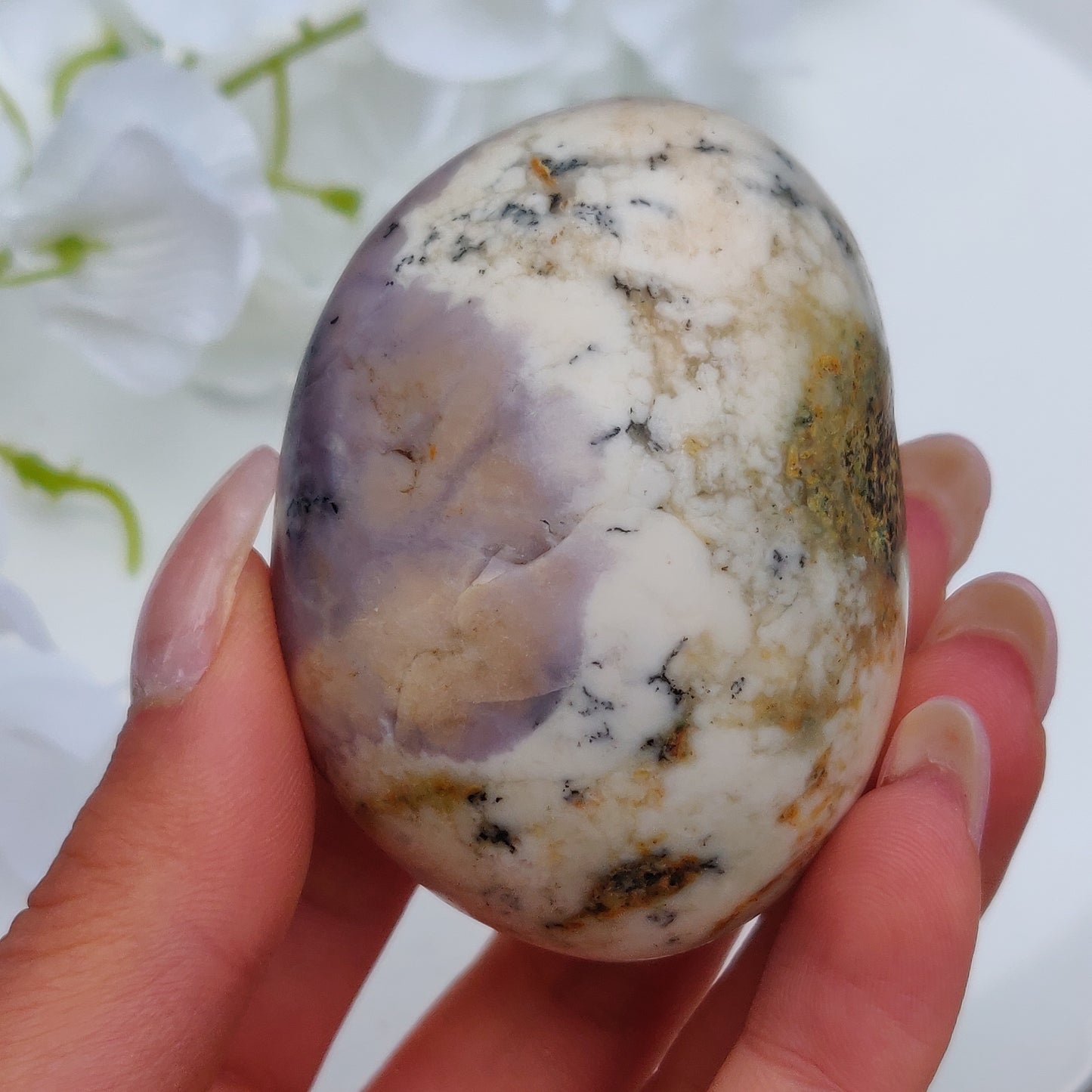 Purple Dendritic Opal Palm Stone (#34)