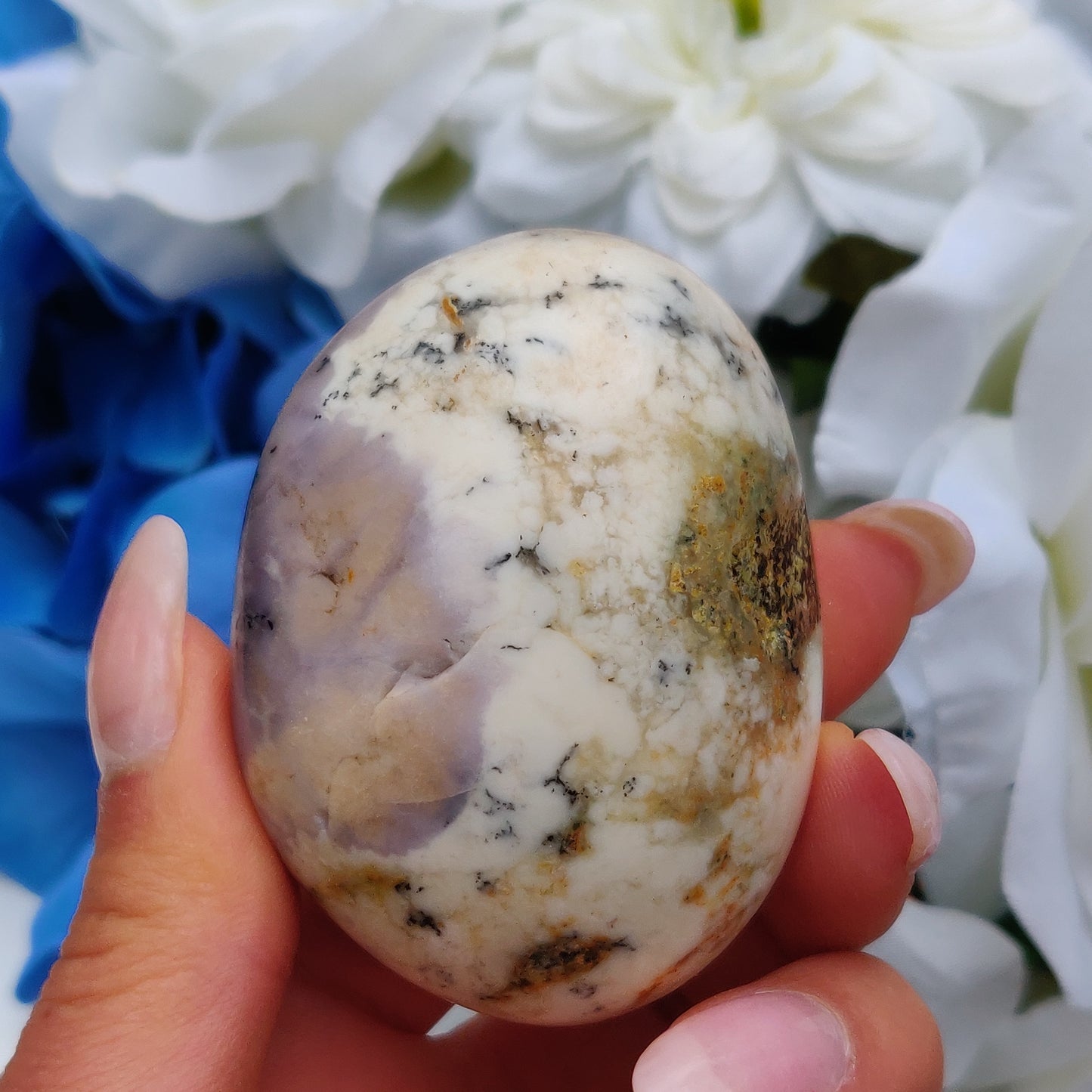 Purple Dendritic Opal Palm Stone (#34)