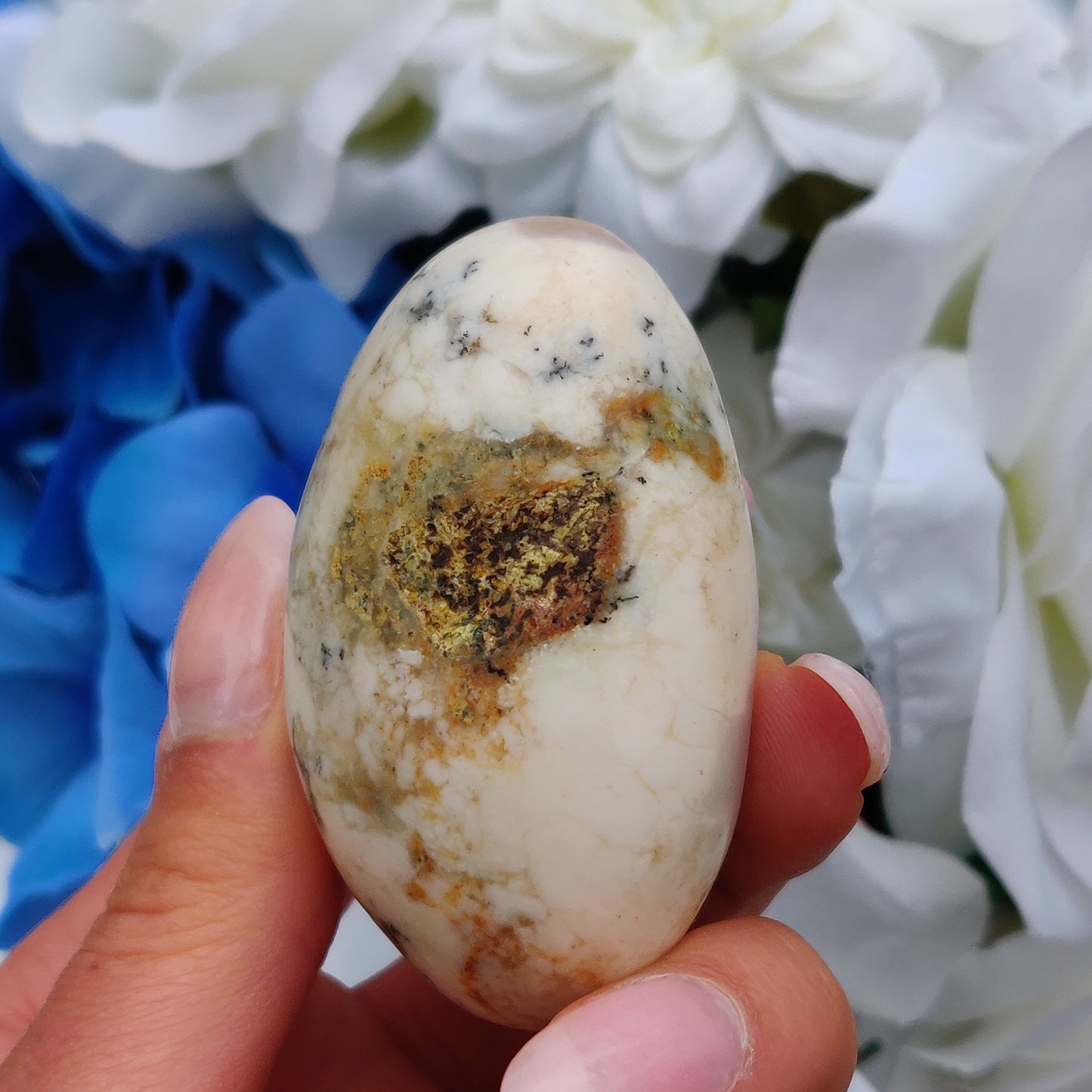 Purple Dendritic Opal Palm Stone (#34)