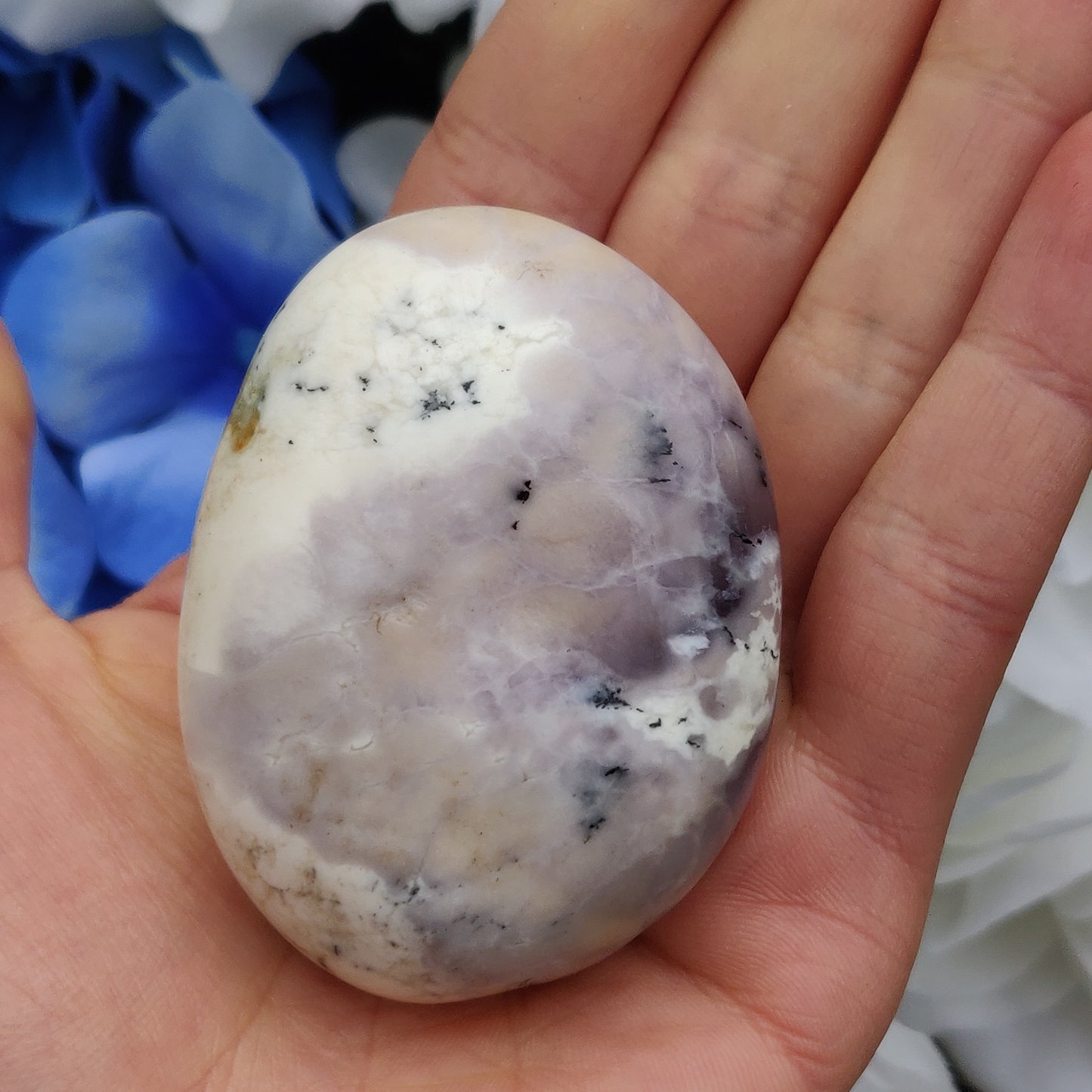 Purple Dendritic Opal Palm Stone (#34)