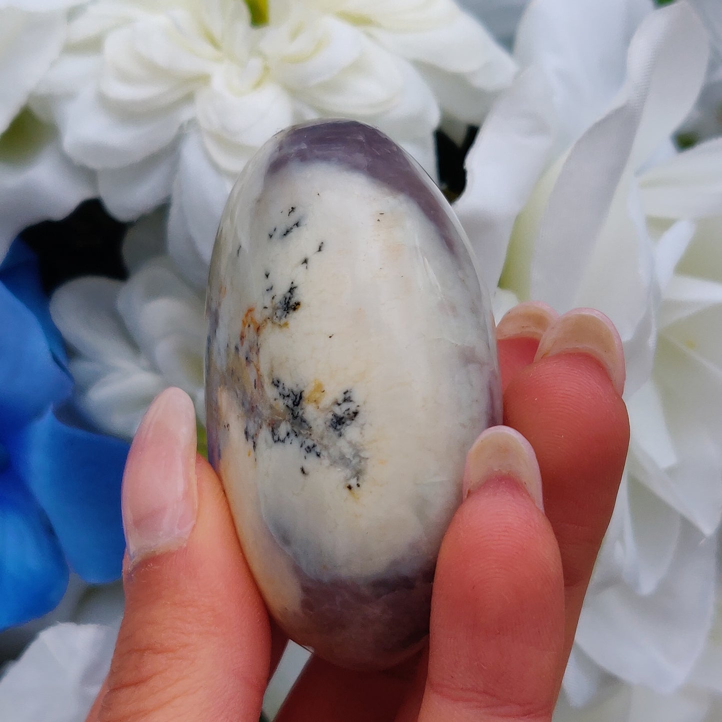Purple Dendritic Opal Palm Stone (#18)