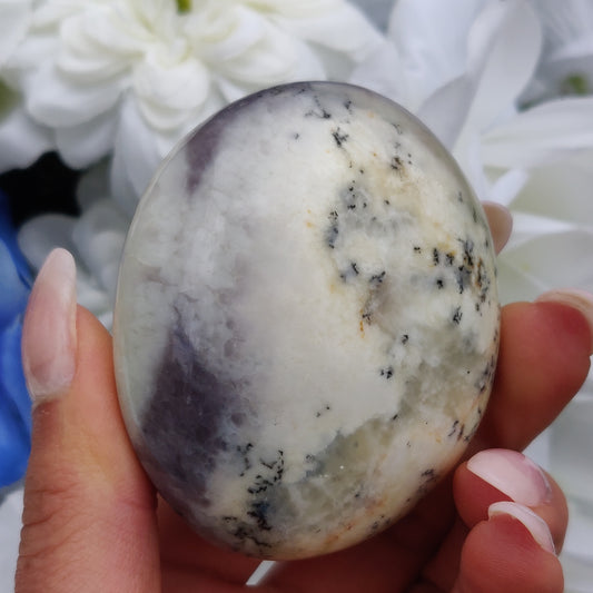Purple Dendritic Opal  Palm Stone (#18)