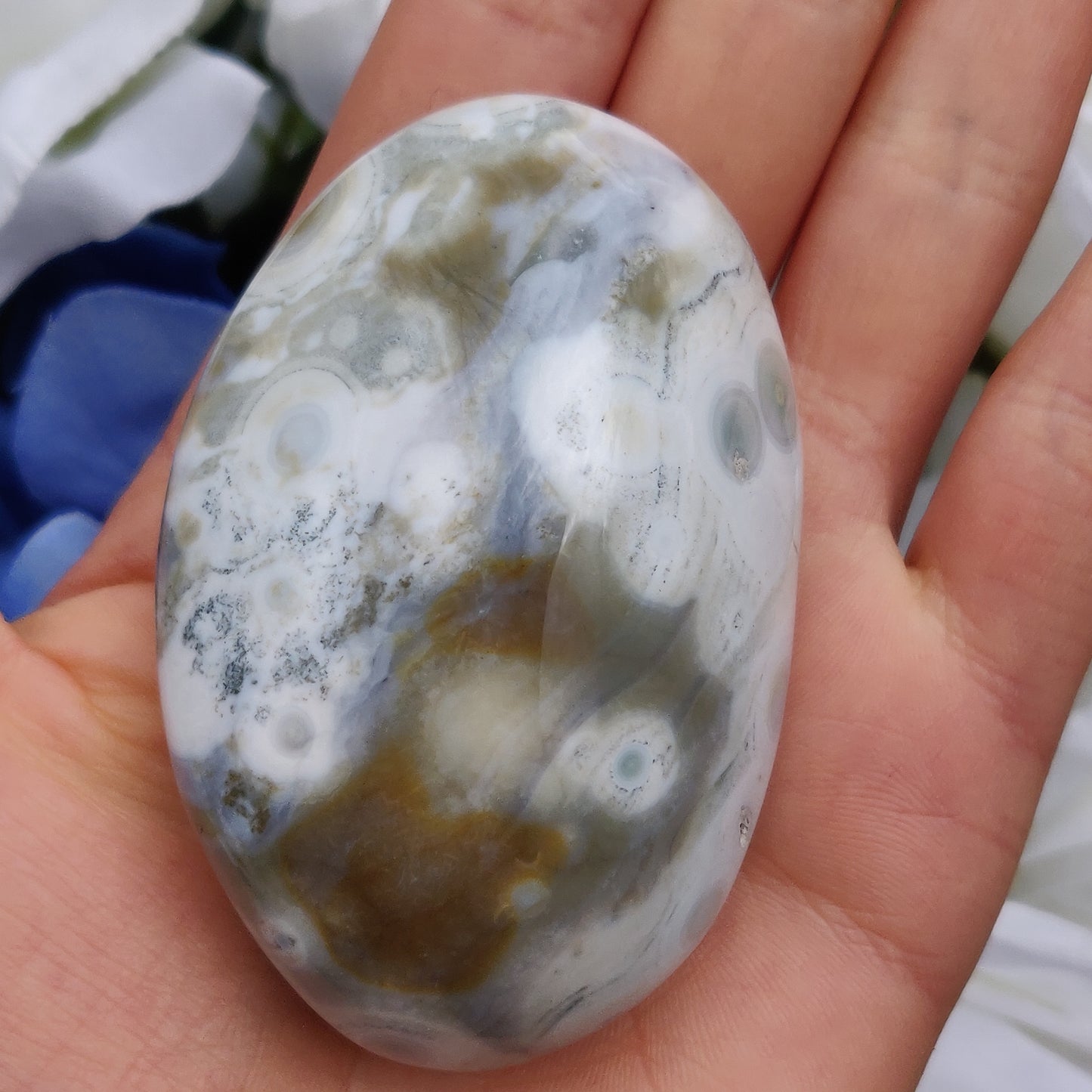 Ocean Jasper Palm Stone (#40)