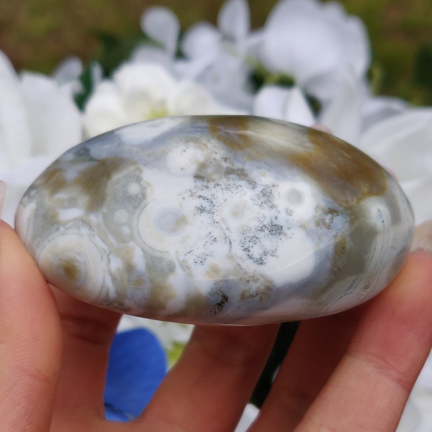 Ocean Jasper Palm Stone (#40)