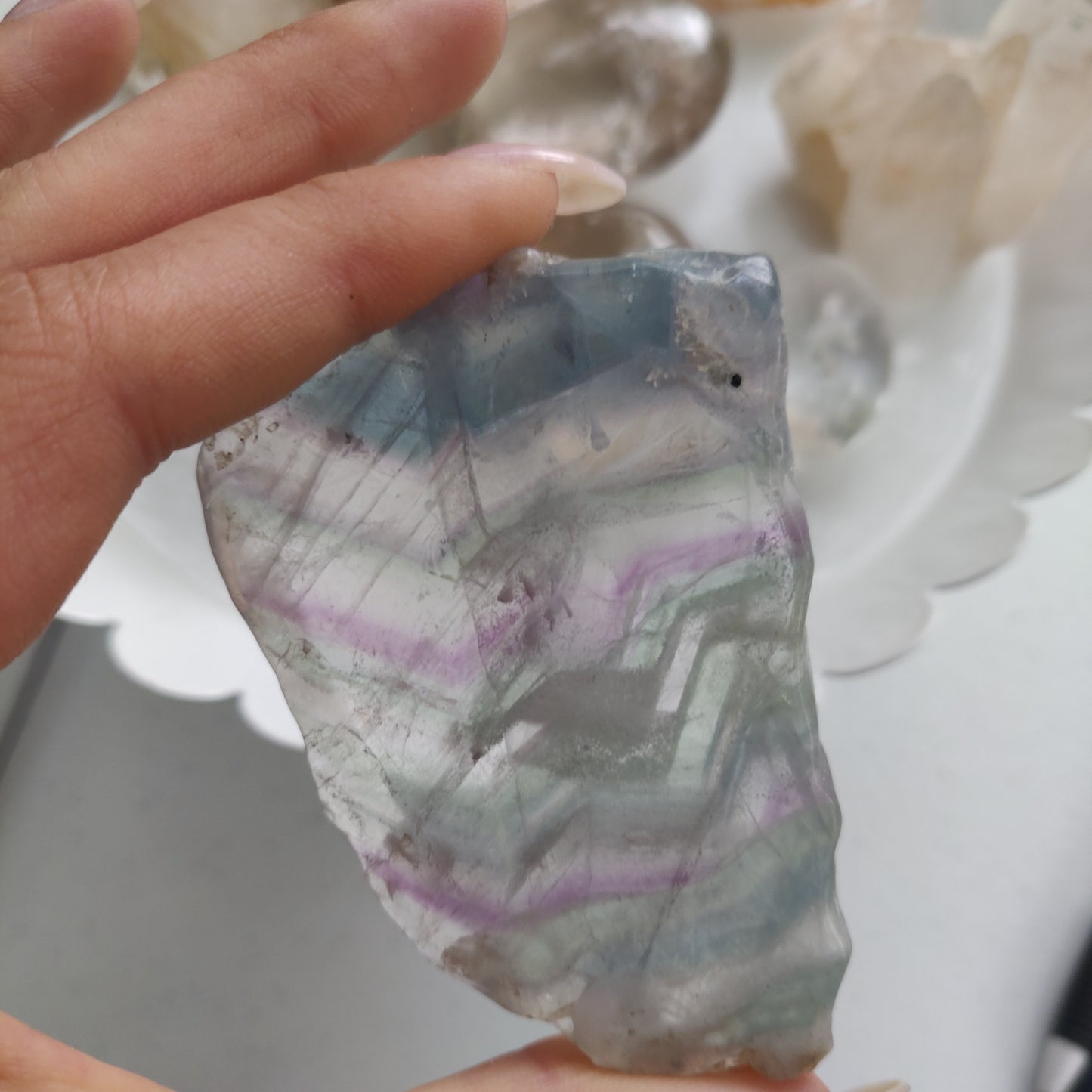 Fluorite Slab, Rainbow Fluorite Slab (#9)