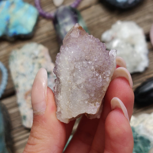 Amethyst Spirit Quartz Point, Amethyst Cactus Quartz (#1) - Simply Affinity