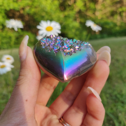 Titanium Amethyst Heart (#4)