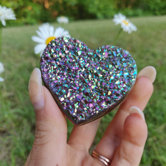Titanium Amethyst Heart (#5)