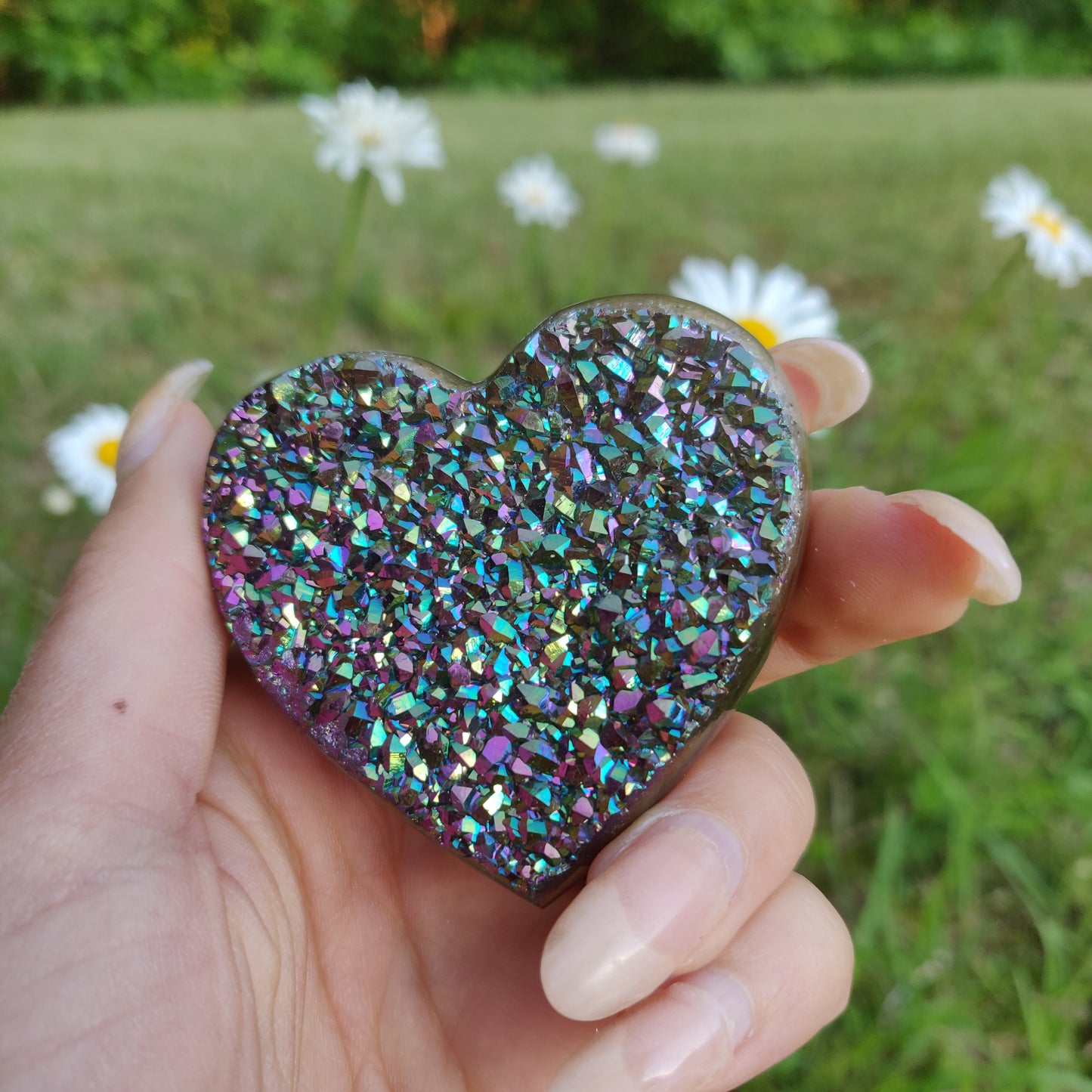 Titanium Amethyst Heart (#5)