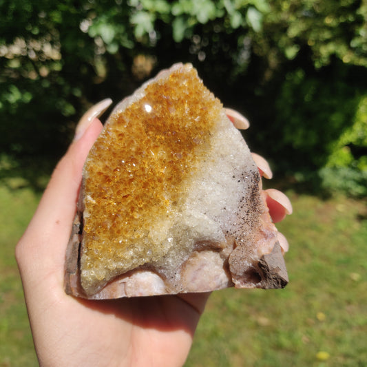 Citrine Geode Free Form, Cut Base (#1) - Simply Affinity