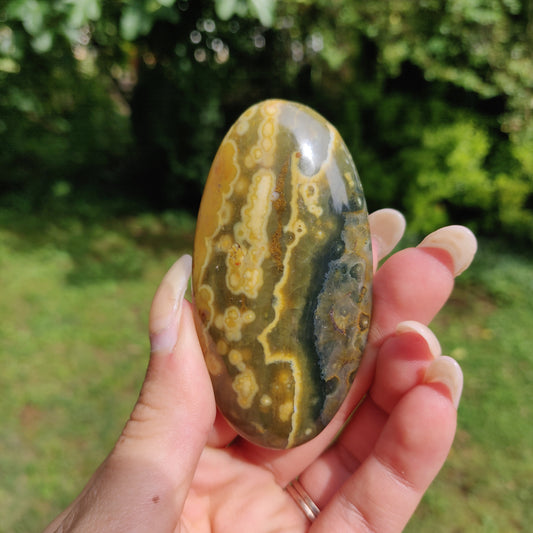 Kabamby Ocean Jasper Palm Stone (#3)