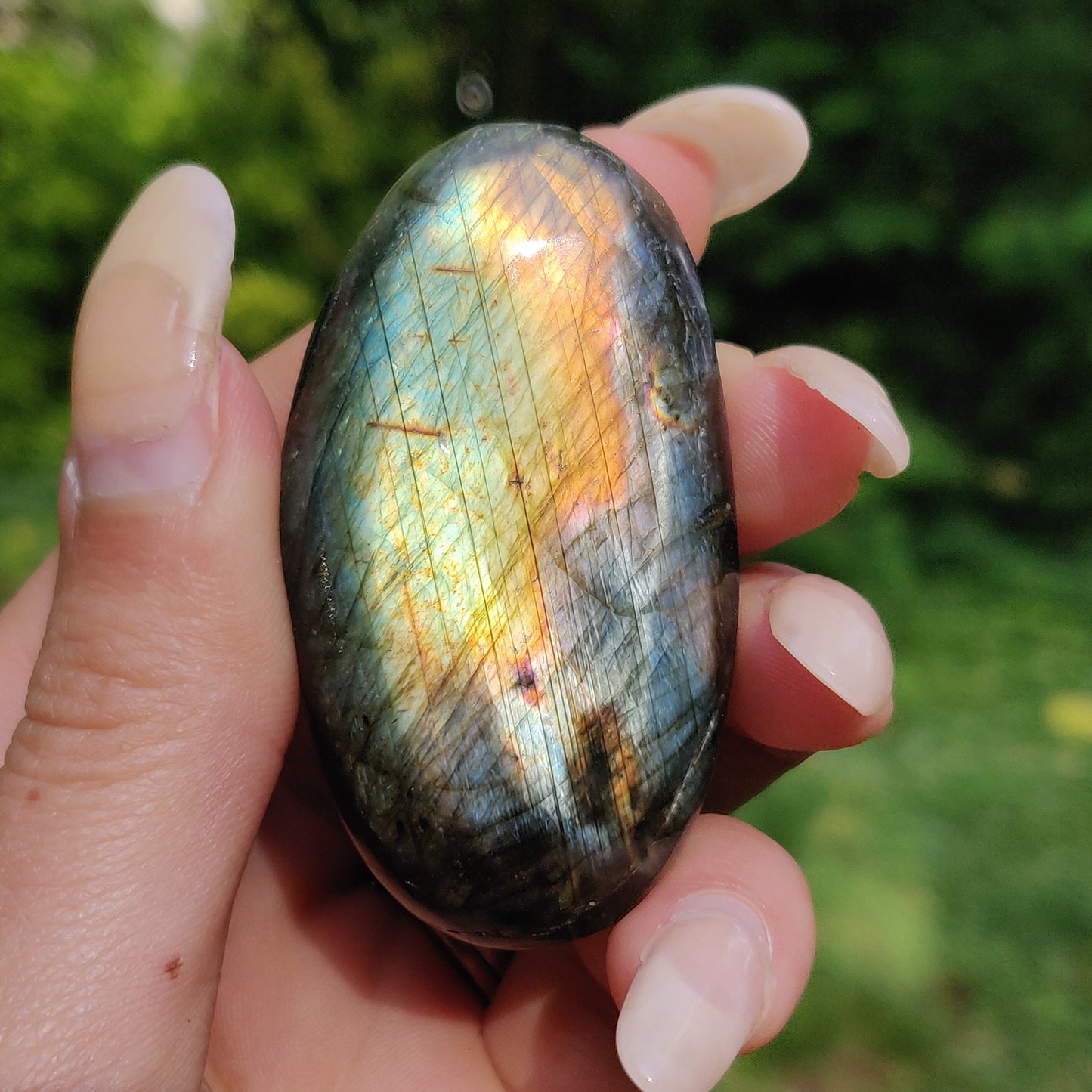 Labradorite Palm Stone (#143)