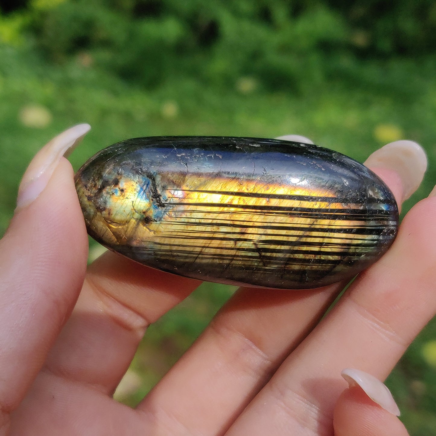 Labradorite Palm Stone (#177)