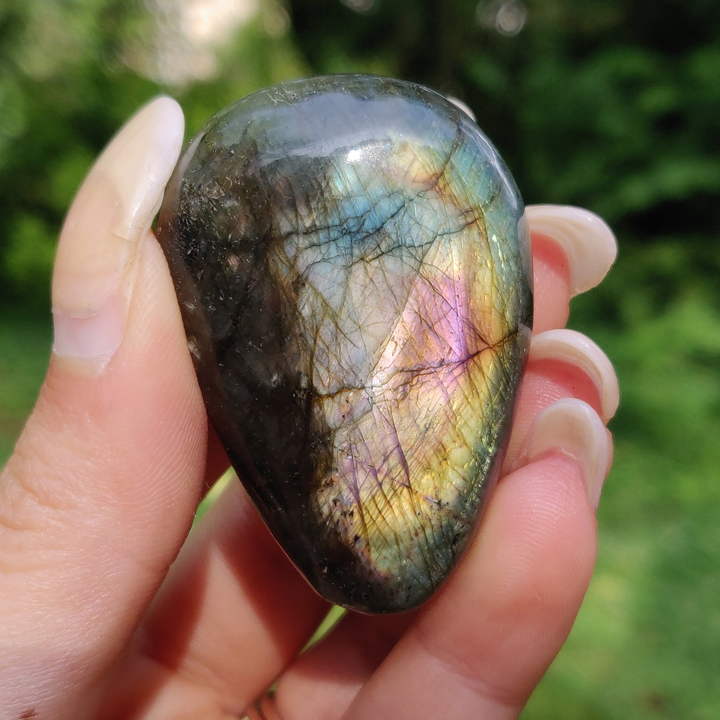 Labradorite Palm Stone (#204)
