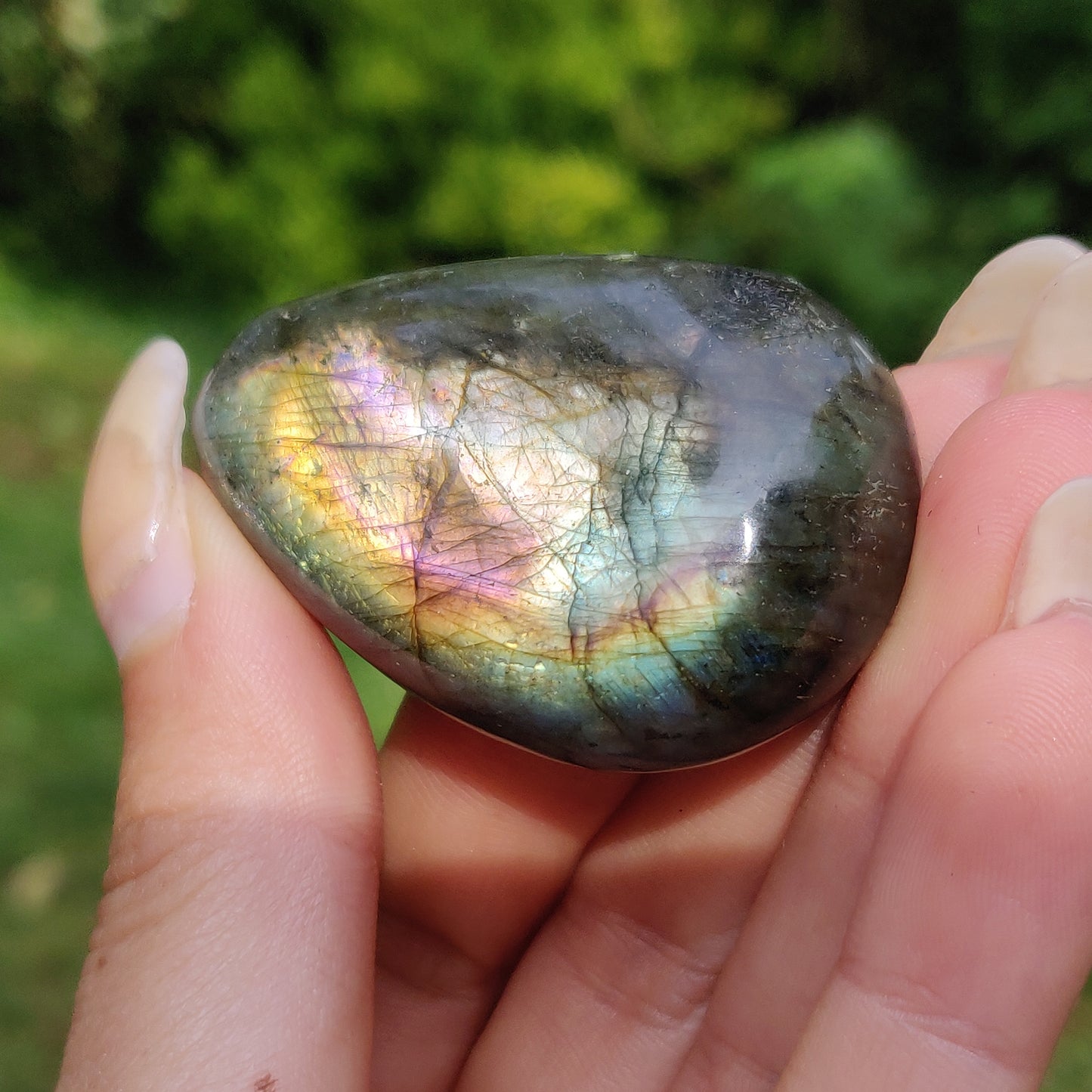 Labradorite Palm Stone (#204)