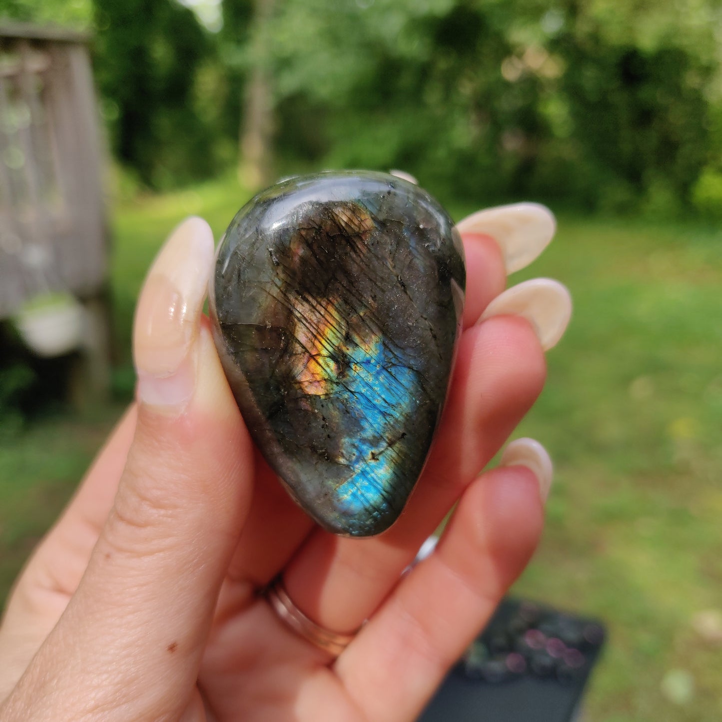 Labradorite Palm Stone (#204)