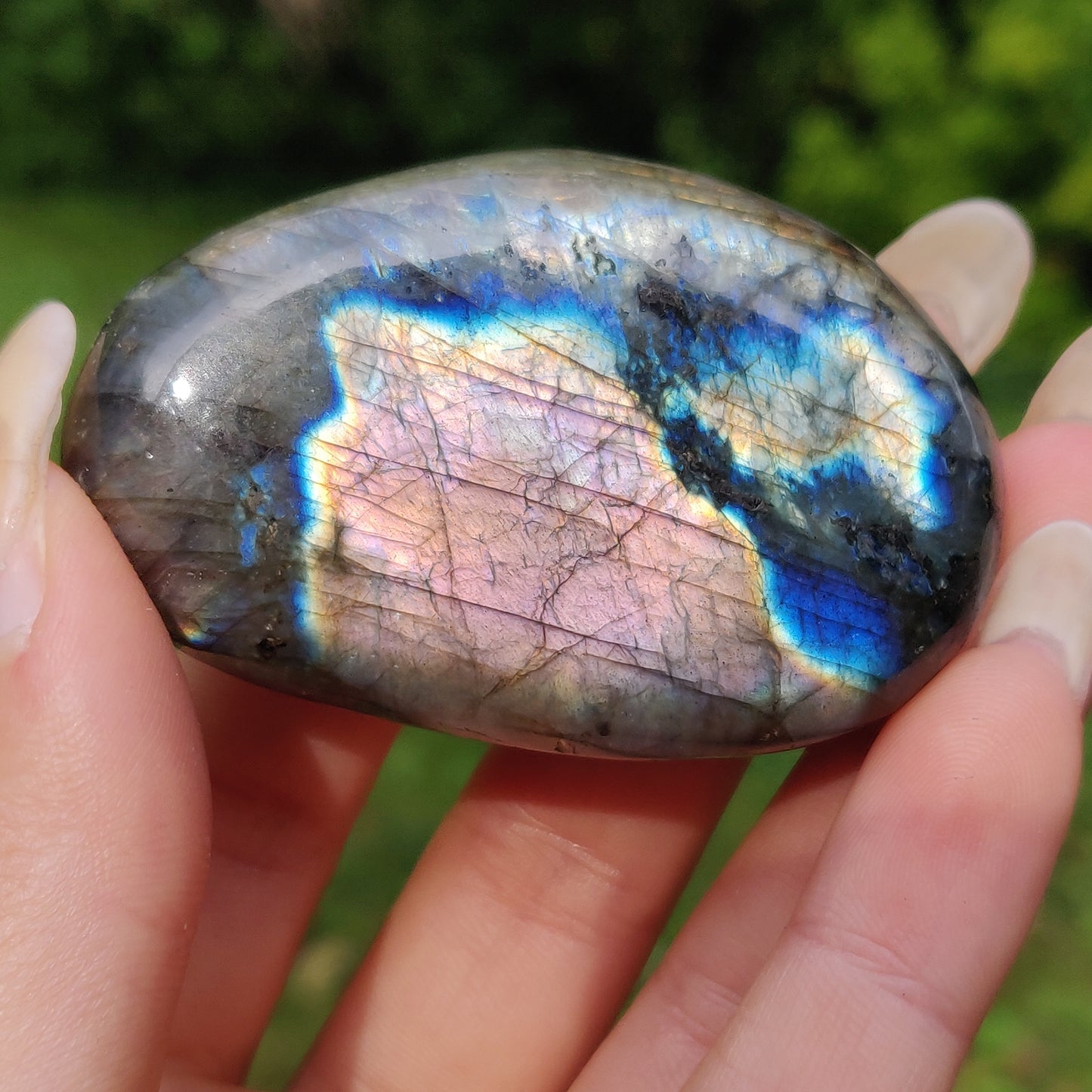 Labradorite Palm Stone (#205)