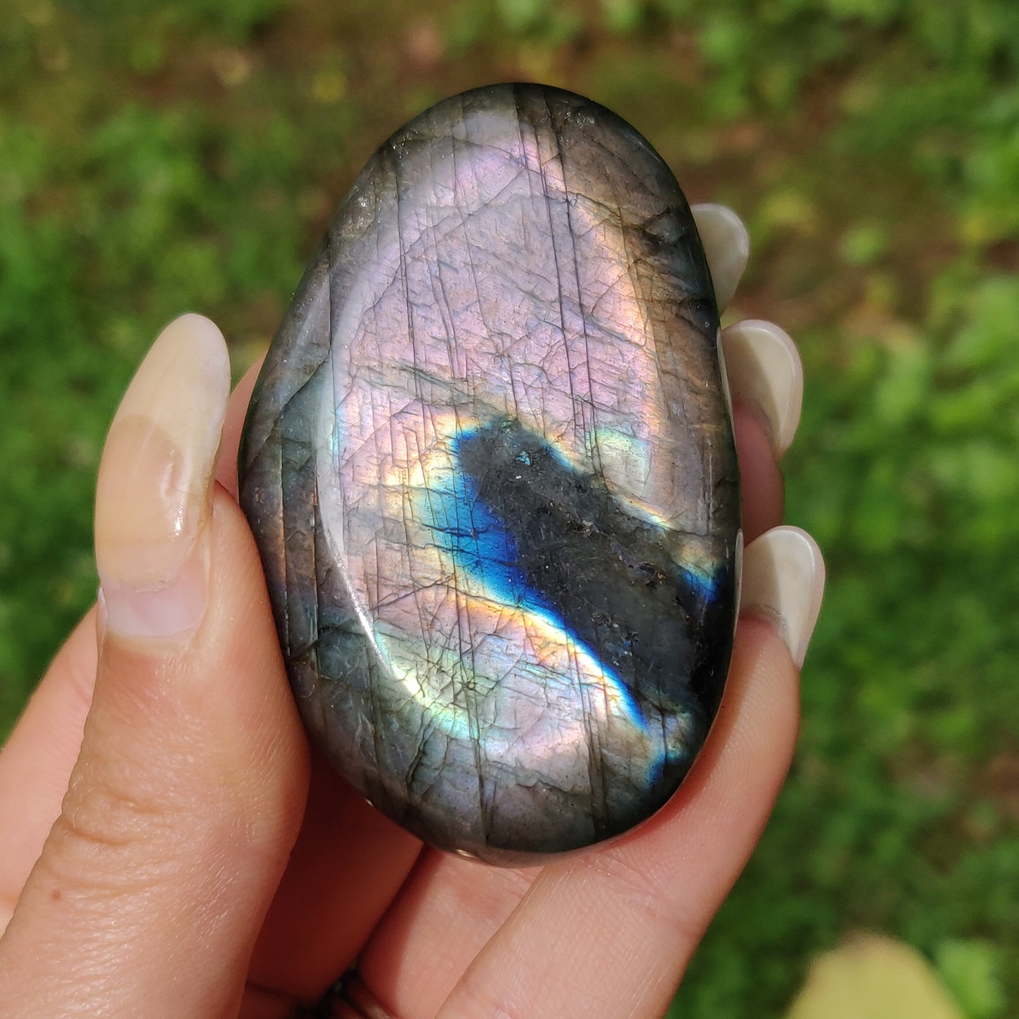 Labradorite Palm Stone (#205)